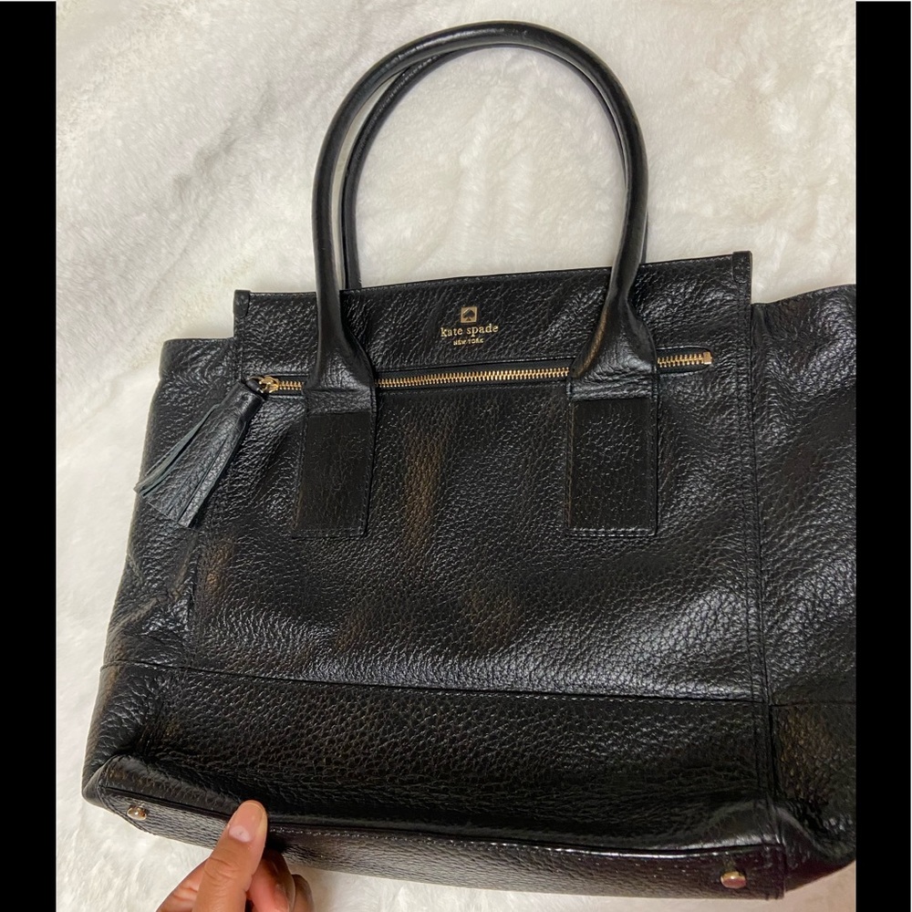 Kate Spade Large Pebble Leather tote with tassle - Picture 2 of 14